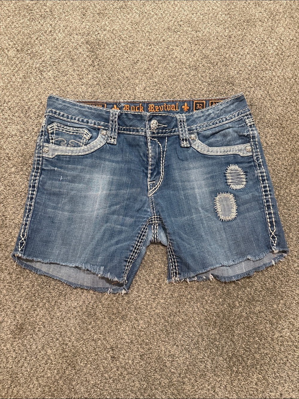 Rock Revival size 32 Distressed Denim Cutoff Shorts